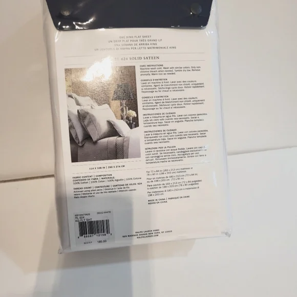 🎉Sale! Ralph Lauren RL 624-Thread-Count Cotton Sateen Sheets MSRP $185 - Picture 5 of 8